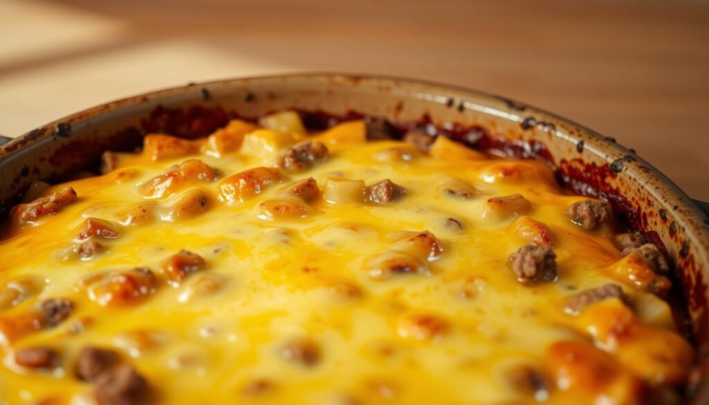 Cheesy Ground Beef and Potato Casserole Cheesy Ground Beef and Potato Casserole