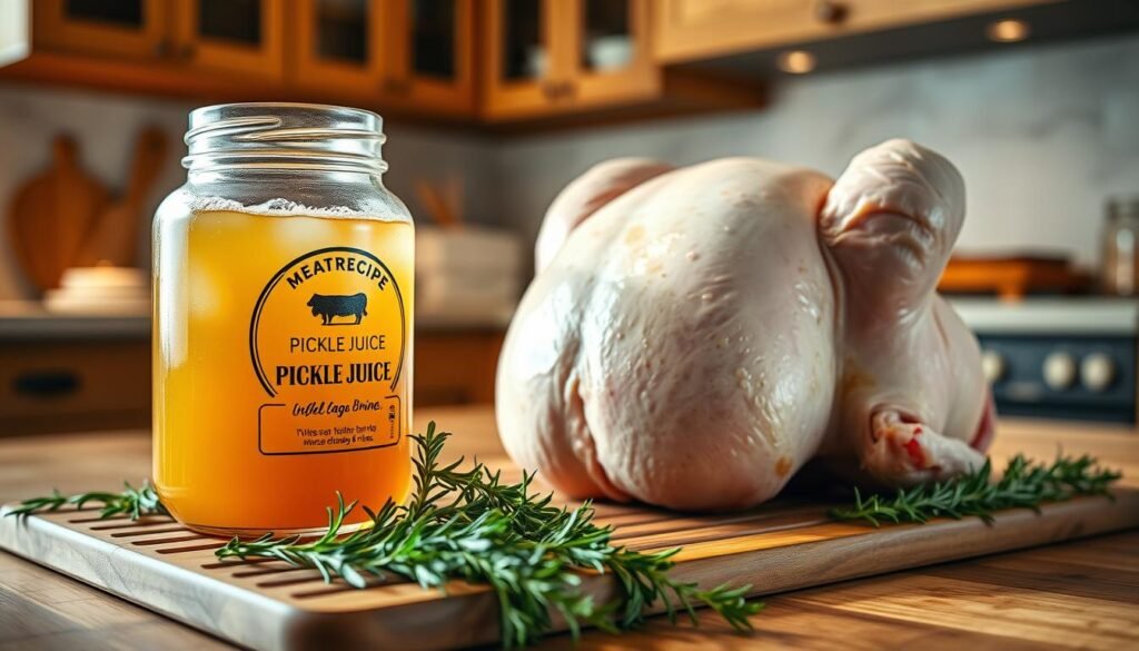  chicken marinated in pickle juice