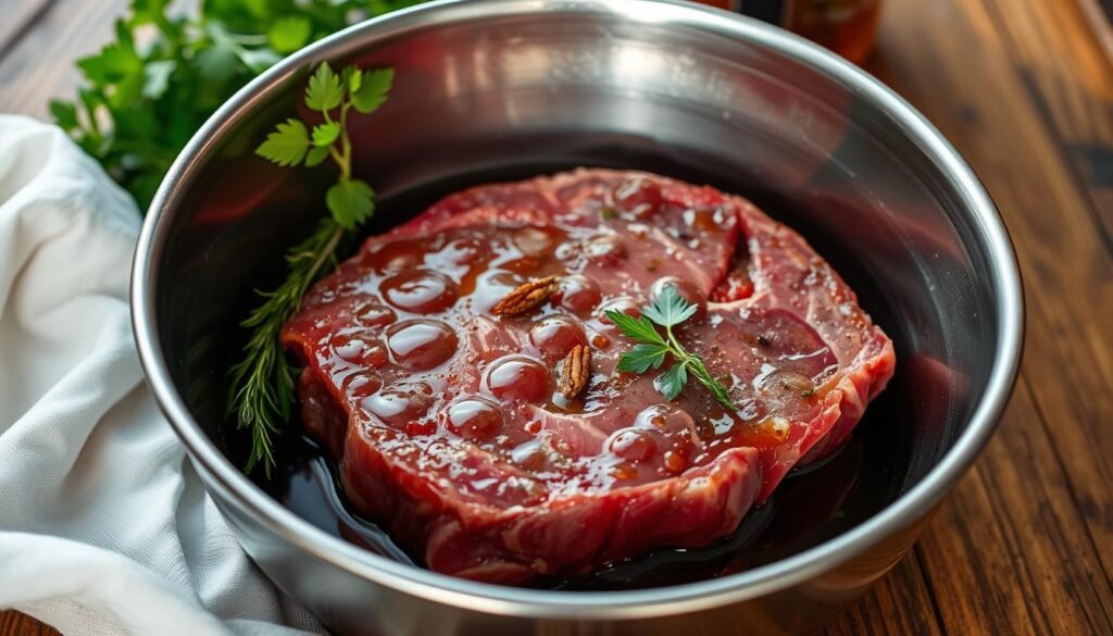 Skirt Steak Marinade Preparation
