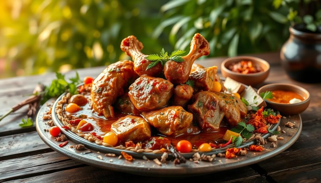 Traditional Pakistani Chicken Dish Serving Traditional Pakistani Chicken Dish Serving
